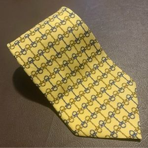 Paolo Gucci Men's Yellow Locks Silk Neck Tie